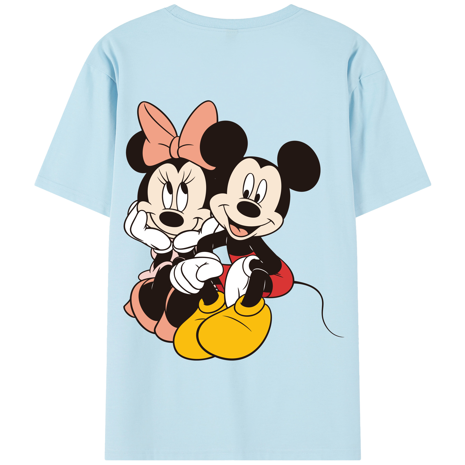 （画像用） ミッキーマウス Mickey Mouse 綿100％半袖Tシャツ（背面プリント）